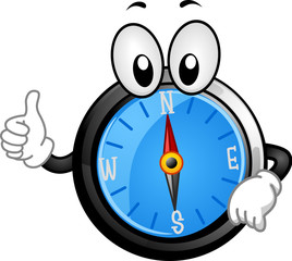 Mascot Compass Ok Illustration