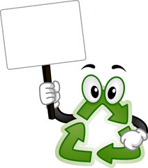 Recycle Mascot Board Illustration