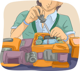 Man Robotics Illustration