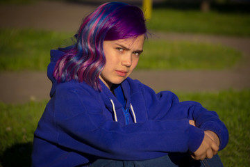 Girl with extreme hair