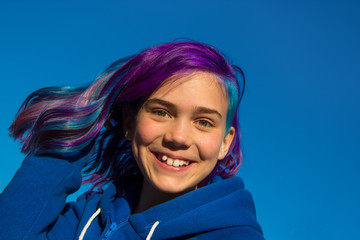 Girl with extreme hair