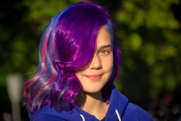 Girl with extreme hair