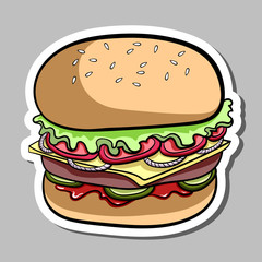 Hamburger Sticker