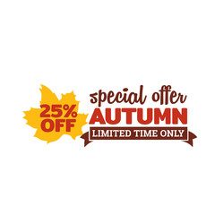 Thanksgiving Day Autumn or Fall Season with Dried Leaves Illustration Shopping Sale Promotion Logo, Badge, Banner, Sticker, Emblem, Icon