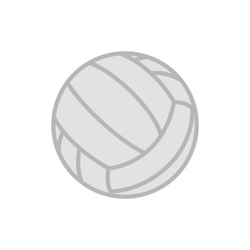 Volleyball ball. Vector icon of tennis ball isolated on white background. Flat illustration.