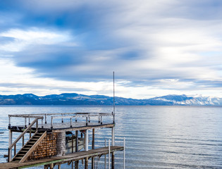 Obraz premium Dock on Lake Tahoe - Winter
