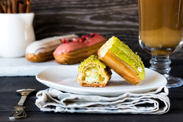 Eclairs in glaze