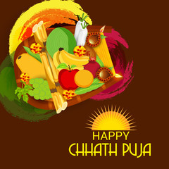 Obraz na płótnie Canvas Happy Chhath Puja.