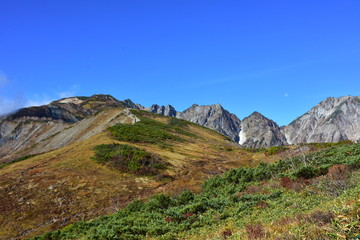 Naklejka premium 八方尾根 不帰ノ嶮