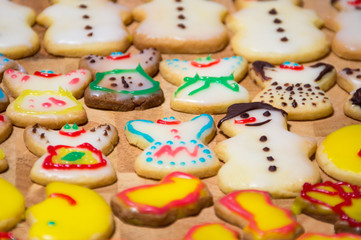 Fototapeta na wymiar Homemade Christmas cookie with decoration
