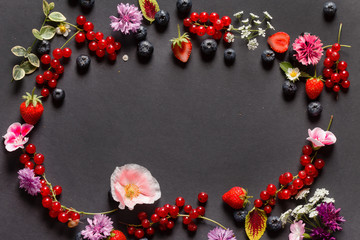 summer berries and flowers