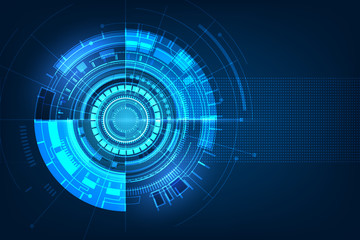 Abstract futuristic circuit board, Illustration high computer digital technology concept, Vector background.