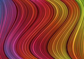 Fototapeta premium Colorful background with curved lines.