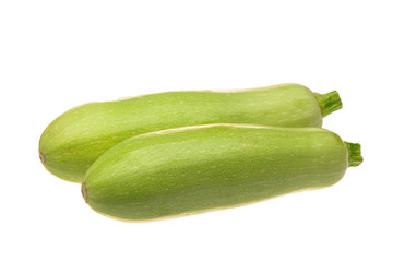 Two green zucchinis