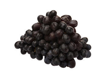 A branch of black grapes