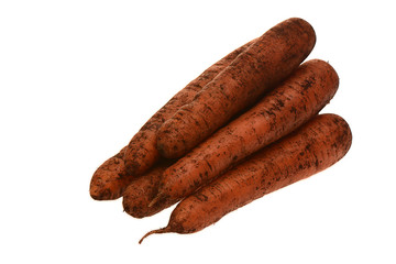 A pile of dark carrots