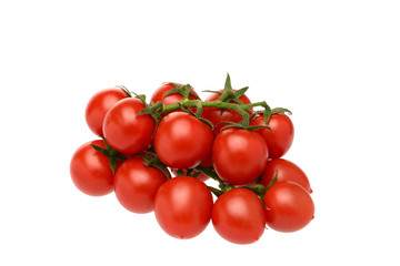 A branch of cherry tomatoes