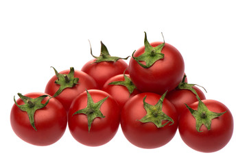 A pile of cherry tomatoes