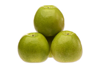Four Granny Smith apples