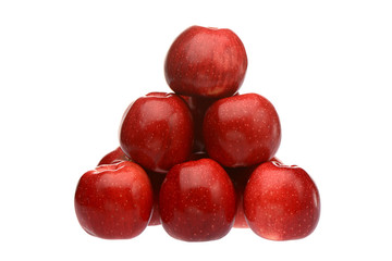 A stack of red Lady apples
