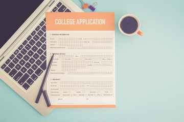 COLLEGE APPLICATION CONCEPT