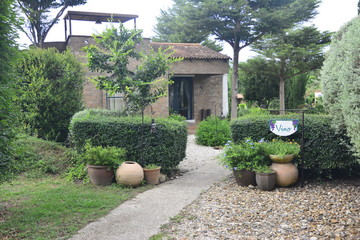 Naklejka premium Visit and check in at La Toscana Sua phung Ratchaburi Province Thailand on 21 July 2017 - The beautiful small village resort with green landscape style roman italy for relax in holiday