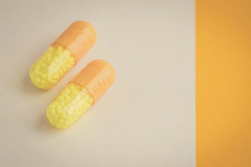 MEDICINE YELLOW PILLS CONCEPT