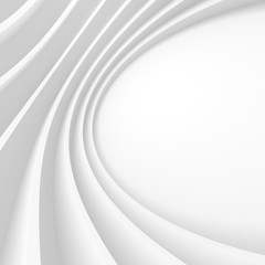 Circular Building Background. White Business Card Concept