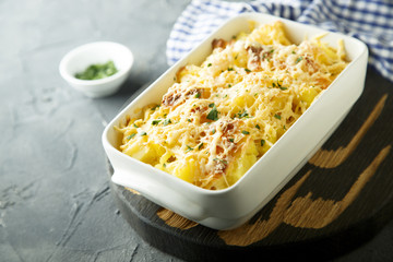 Homemade cheese and potato bake