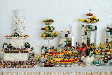 Festive table for brides and their guests