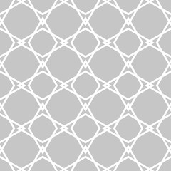 Fototapeta premium Gray and white geometric ornament. Seamless pattern for web, textile and wallpapers