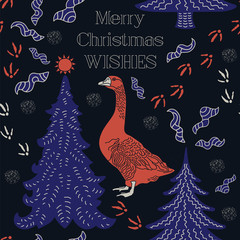 Winter holidays card.