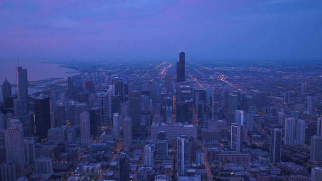 Aerial Illinois Chicago July 2017 Sunrise 4K Inspire 2