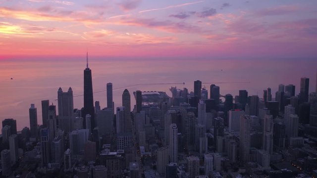 Aerial Illinois Chicago July 2017 Sunrise 4K Inspire 2