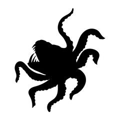 Kraken giant octopus silhouette ancient mythology fantasy 