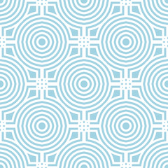 Geometric ornament. Navy blue and white seamless pattern for web, textile and wallpapers