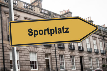 Obraz premium Schild 238 - Sportplatz