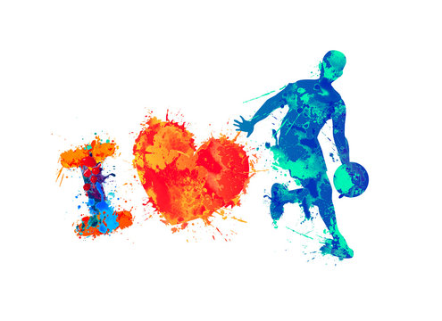 I love basketball. Splash paint.