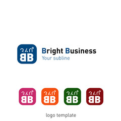 Creative abstract logo design template for a 360 degrees company. Logo set, vector illustration.