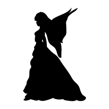 recommend clip art: Fairy silhouette fairytale fantasy magical