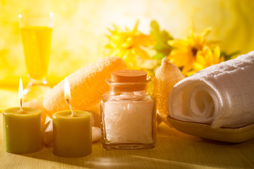 Spa massage oil with treaments spa