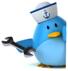 Blue bird - 3D Illustration