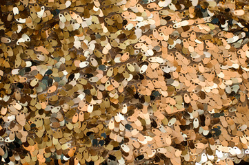 Close up picture of the glittering background of sequins