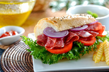 Salami sandwich