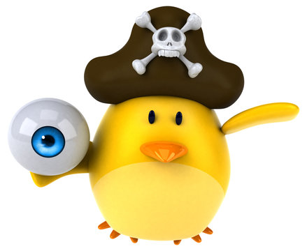 recommend clip art: Yellow bird - 3D Illustration