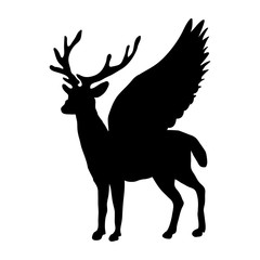 Deer Peryton silhouette ancient mythology fantasy