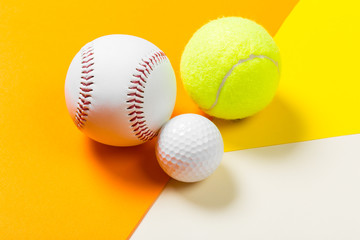Baseball, Tennis and Golf Ball