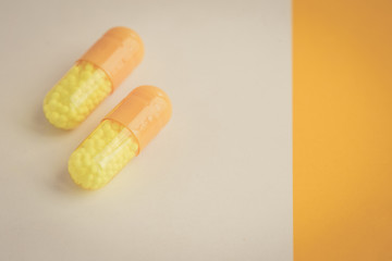 MEDICINE YELLOW PILLS CONCEPT