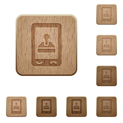 Mobile gaming wooden buttons