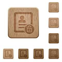 Unlock contact wooden buttons